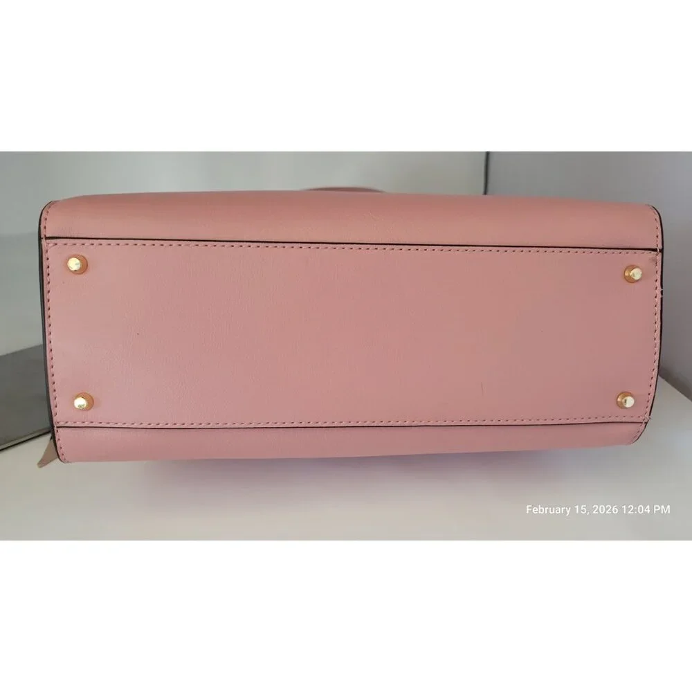 NEW RALPH LAUREN Pink Leather Top-Handle Scarf‎ and Crossbody - Picture 4 of 9